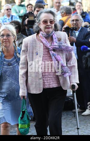 Dominique Lavanant assiste à la cérémonie funèbre du réalisateur français Jean-Pierre Mocky (décédé à 90 heures le 8 août) à l'église Saint-Sulpice à Paris, France, le 12 août 2019. Photo par ABACAPRESS.COM Banque D'Images