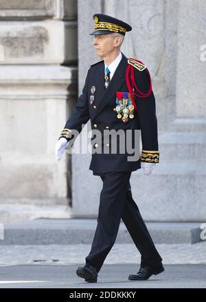 Le Préfet de police de Paris, Didier Llement participe à une cérémonie marquant le 75e anniversaire de la libération de Paris pendant la Seconde Guerre mondiale, le 20 août 2019 aux quartiers de police de Paris. Photo par Eliot Blondt/ABACAPRESS.COM Banque D'Images