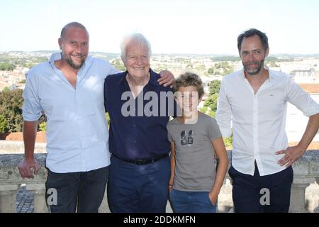 François Damiens, André Dussollier, Maleaume Paquin et Julien Rappeneau posent au Fourmi Photocall dans le cadre du 12ème Festival du film Angoulême à Angoulême, France, le 22 août 2019. Photo de Jerome Domine/ABACAPRESS.COM Banque D'Images