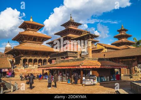 Paysage de la place Patan Durbar à Katmandou, au Népal Banque D'Images