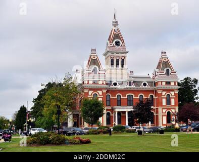 Pontiac, Illinois, États-Unis. Le palais de justice régional royal de Livingston à Pontiac, Illinois. Banque D'Images