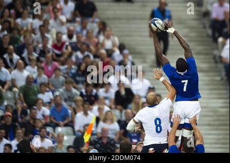 Camara Yacouba lors du match international de rugby à XV entre la France et l'Italie au Stade de France à Saint-Denis, au nord de Paris, le 30 août 2019. La France a gagné 47-19. Photo par Eliot Blondt/ABACAPRESS.COM Banque D'Images