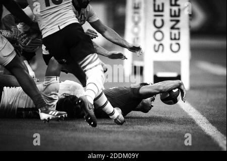 Sofiane Guitoune lors du match international de rugby à XV entre la France et l'Italie au Stade de France à Saint-Denis, au nord de Paris, le 30 août 2019. La France a gagné 47-19. Photo par Eliot Blondt/ABACAPRESS.COM Banque D'Images