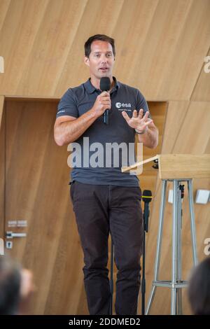 Spaceman Thomas Pesquet lors de la conférence de presse d'Aviation sans frontières à Paris le 16 janvier 2019. Photo de Nasser Berzane/ABACAPRESS.COM Banque D'Images