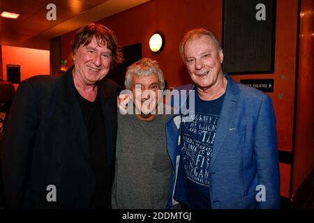 Exclusif - Bernard Sauvat, Georges Chelon, Herbert Leonard. Georges Chelon en concert a l Olympia de Paris, France le 15 septembre 2019. Photo de Julien Zannoni/APS-Medias/ABACAPRESS.COM Banque D'Images
