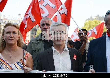 Yves Veyrier, Secrétaire général de l'Union Force Ouvrière française (FO) lors d'une manifestation pour les retraites à l'appel de la Force Ouvrière à Paris, France, le 21 septembre 2019. Photo par Albert Bouxou/avenir photos/ABACAPRESS.COM Banque D'Images