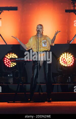 Angele Van Laeken se présentant sur la piste lors du spectacle d'Etam hiver 2019/été 2020 dans le cadre de la semaine de la mode de Paris à Paris, France, le 24 septembre 2019. Photo d'Aurore Marechal/ABACAPRESS.COM Banque D'Images