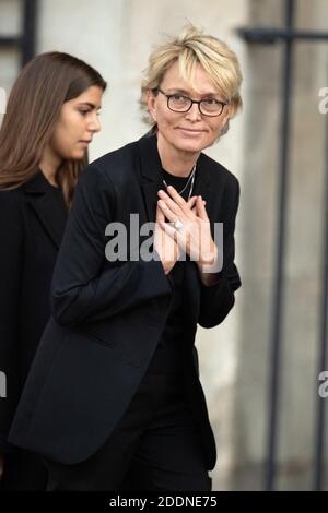 Claude Chirac, fille de l'ancien président français Jacques Chirac quittant l'église Saint-Sulpice à Paris le 30 septembre 2019 après un service religieux pour l'ancien président français Jacques Chirac. L'ancien président français Jacques Chirac est décédé le 26 septembre 2019 à l'âge de 86 ans. Photo de David Niviere/ABACAPRESS.COM Banque D'Images