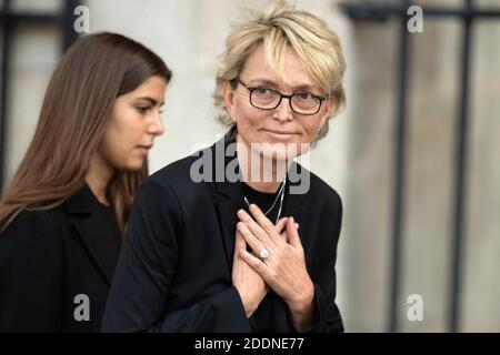 Claude Chirac, fille de l'ancien président français Jacques Chirac quittant l'église Saint-Sulpice à Paris le 30 septembre 2019 après un service religieux pour l'ancien président français Jacques Chirac. L'ancien président français Jacques Chirac est décédé le 26 septembre 2019 à l'âge de 86 ans. Photo de David Niviere/ABACAPRESS.COM Banque D'Images