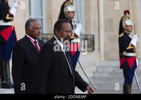 Le Premier ministre de Soudan Abdalla Hamdok quitte le Palais présidentiel de l'Elysée à Paris le 30 septembre 2019, à la suite d'un déjeuner après un service de l'église pour l'ancien président français Jacques Chirac. L'ancien président français Jacques Chirac est décédé le 26 septembre 2019 à l'âge de 86 ans. Photo de Raphael Lafargue/ABACAPRESS.COM Banque D'Images