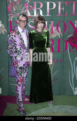 Hamish Bowles et Anne Wintour assistent aux Green Carpet Fashion Awards lors de la semaine de mode Printemps/été 2020 de Milan, le 22 septembre 2019 à Milan, en Italie. Photo de Marco Piovanotto/ABACAPRESS.COM Banque D'Images
