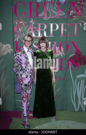 Hamish Bowles et Anne Wintour assistent aux Green Carpet Fashion Awards lors de la semaine de mode Printemps/été 2020 de Milan, le 22 septembre 2019 à Milan, en Italie. Photo de Marco Piovanotto/ABACAPRESS.COM Banque D'Images