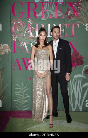 Yasmin Wijnaldum et G-Eazy assistent aux Green Carpet Fashion Awards lors de la semaine de mode Printemps/été 2020 à Milan le 22 septembre 2019 à Milan, en Italie. Photo de Marco Piovanotto/ABACAPRESS.COM Banque D'Images