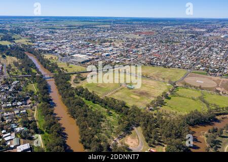 La ville de Dubbo dans le centre-ouest de NSW , Australie. Banque D'Images