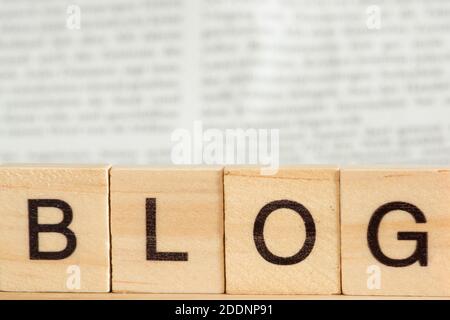 Un blog et un journal Banque D'Images