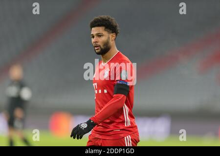 Munich, Allemagne. 25 novembre 2020. Serge Gnabry (FC Bayern Munich) football UEFA Champions League: FC Bayern Munich - FC Salzburg, 11/25/2020 - football football UEFA Champions League: FC Bavaria Munich vs FC Salzburg, 25 novembre 2020-- | usage dans le monde crédit: dpa/Alay Live News Banque D'Images