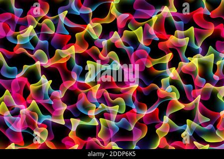 Motif fluide et coloré de formes vectorielles sans couture. Illustration de Vecteur