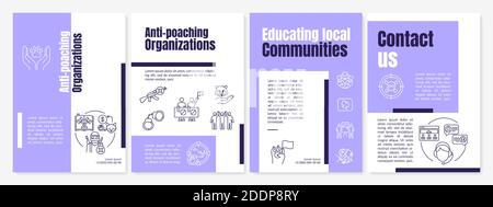 Modèle de brochure sur la sauvegarde des espèces en voie de disparition Illustration de Vecteur