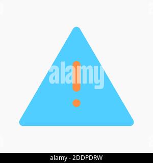 point d'exclamation à l'intérieur d'un triangle pour le symbole d'alerte d'avertissement isolé sur fond blanc Illustration de Vecteur