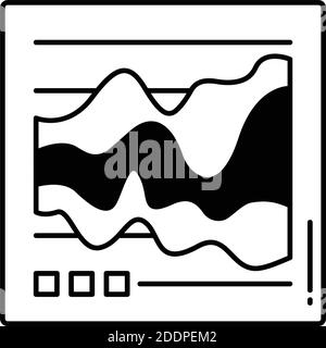 Diagramme demi-symbole de vecteur glyphe qui peut être facilement modifié ou modifier Illustration de Vecteur