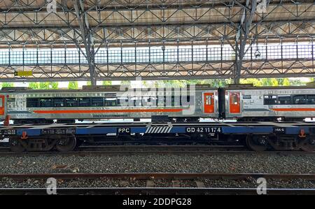 Stasiun Tanjung Priok, gare ferroviaire, bâtiment du patrimoine à Jakarta, Indonésie Banque D'Images