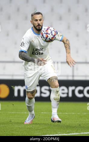 Marseille, France. 25 novembre 2020. Dario Benedetto de Marseille lors de la Ligue des champions de l'UEFA, match de football du Groupe C entre l'Olympique de Marseille et le FC Porto le 25 novembre 2020 au stade Orange Velodrome de Marseille, France - photo Jean Catuffe / DPPI / LM crédit: Paola Benini / Alay Live News Banque D'Images