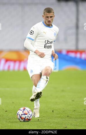 Marseille, France. 25 novembre 2020. Michael Cuisance de Marseille lors de la Ligue des champions de l'UEFA, match de football du Groupe C entre l'Olympique de Marseille et le FC Porto le 25 novembre 2020 au stade Orange Velodrome de Marseille, France - photo Jean Catuffe / DPPI / LM crédit: Paola Benini / Alay Live News Banque D'Images