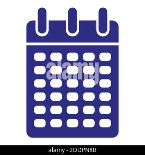 Icône de calendrier dans un style plat tendance. Bleu avec ombre. Symbole de conception. Illustration vectorielle Illustration de Vecteur