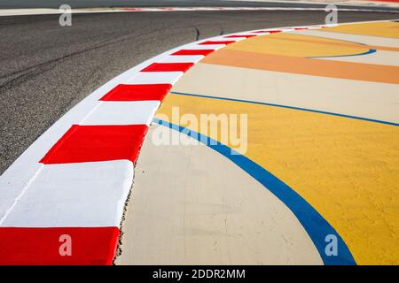 Trottoir, vibreur, piste, illustration pendant le Grand Prix de Formule 1 de l'Air du Golfe Bahreïn 2020, du 27 au 29 novembre 2020 sur le circuit international de Bahreïn, à Sakhir, Bahreïn - photo Antonin Vincent / DPPI / LM Banque D'Images