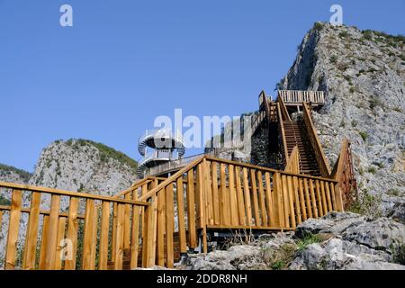 La terrasse d'observation du canyon de Valla située dans le village de muratbaşı dans le district de la province de kastamonu Banque D'Images