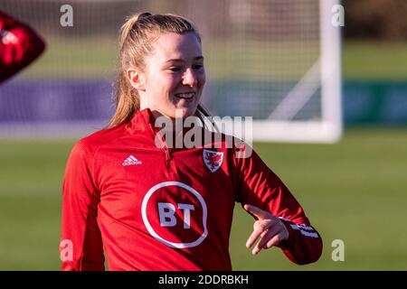 Cardiff, pays de Galles, Royaume-Uni. 26 novembre 2020. Wales Women's Training session au Vale Resort le 26 novembre 2020. Crédit : Lewis Mitchell/YCPD Banque D'Images