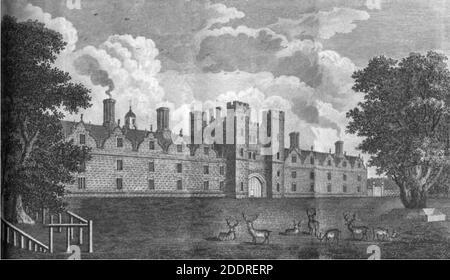 Knole Sevenoaks par J. Clifford Tunbridge Wells - 1824. Banque D'Images