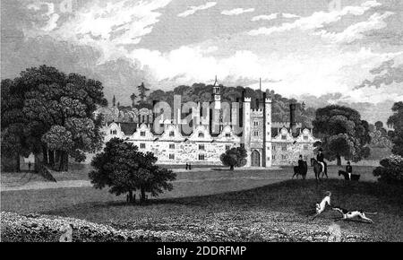 Knole Park, Sevenoaks de George Virtue - 1830. Banque D'Images