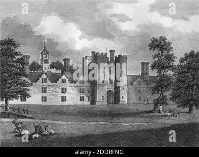 Knole, Sevenoaks de Paul Amsinck et gravé par Letitia Byrne - 1809. Banque D'Images