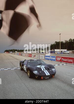 Ford GT40 MKII vainqueur de la course des 24 heures du Mans 1966. Banque D'Images