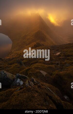 Striding Edge, Helvellyn, Lake District Banque D'Images