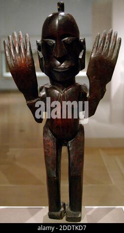 Figurine de protection femelle (agar). Sumatra Nord. Toba Batak. 19e siècle ou plus tôt. Bois. Indonésie. Dallas Museum of Art State of Texas. États-Unis. Banque D'Images