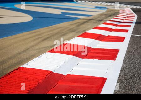 Trottoir, vibreur, piste, illustration pendant le Grand Prix de Formule 1 de l'Air du Golfe Bahreïn 2020, du 27 au 29 novembre 2020 sur le circuit international de Bahreïn, à Sakhir, Bahreïn - photo Antonin Vincent / DPPI / LM Banque D'Images