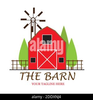 Barn graphique design vecteur. Logo Barn. Illustration de Vecteur