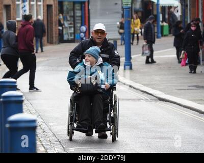 Sheerness, Kent, Royaume-Uni. 27 novembre 2020. Swale Covid hotspot: Sheerness High Street dans le Kent ce matin. Crédit : James Bell/Alay Live News Banque D'Images