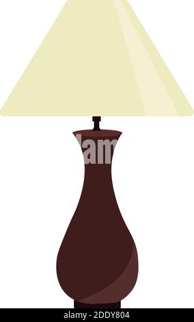 Lampe de table classique. Lampe Vector pour l'éclairage. Lampe pour le design intérieur des appartements. Illustration de Vecteur