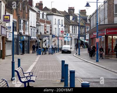 Sheerness, Kent, Royaume-Uni. 27 novembre 2020. Swale Covid hotspot: Sheerness High Street dans le Kent ce matin. Crédit : James Bell/Alay Live News Banque D'Images