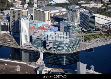 Photographie aérienne Manchester - Trafford Park et Salford Quays Banque D'Images