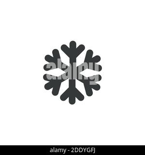 Icône de vecteur flocon de neige isolée sur fond blanc. Illustration de Vecteur