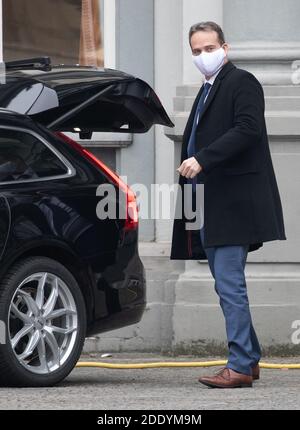 Oliver Paasch, ministre de la Communauté allemande, en photo à son arrivée une réunion du comité consultatif avec les ministres du Fédéral g Banque D'Images