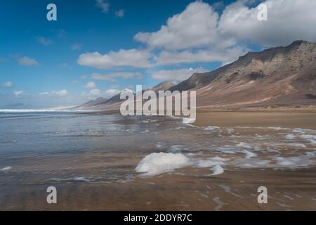 Paysage marin. Vue sur la plage de Cofete. Fuerteventura. Las Palmas. Îles Canaries Banque D'Images