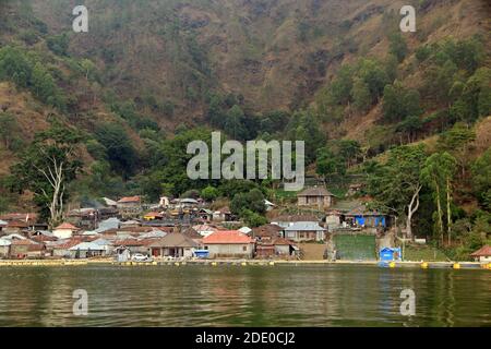 Village de Trunyan, Lac Batur, Bali, Indonésie Banque D'Images