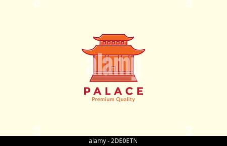 Illustration de l'icône vectorielle du logo Asian Palace Illustration de Vecteur