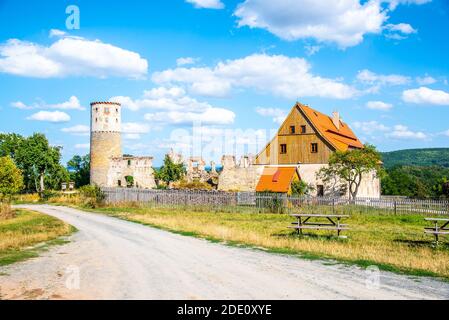 Zvirétice - ruines médiévales du château près de Bakov nad Jizerou, République tchèque Banque D'Images