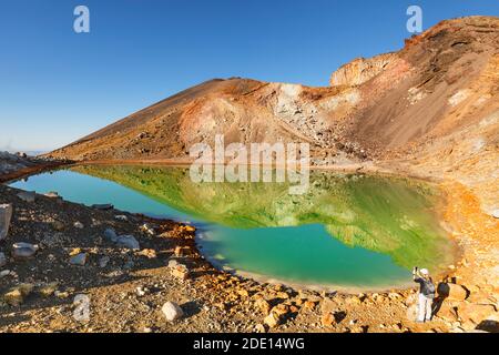 Emerald Lakes, Tongariro Alpine Crossing, Parc national de Tongariro, site du patrimoine mondial de l'UNESCO, Île du Nord, Nouvelle-Zélande, Pacifique Banque D'Images